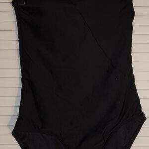 Lands' End Black Women's One Piece Swimsuit